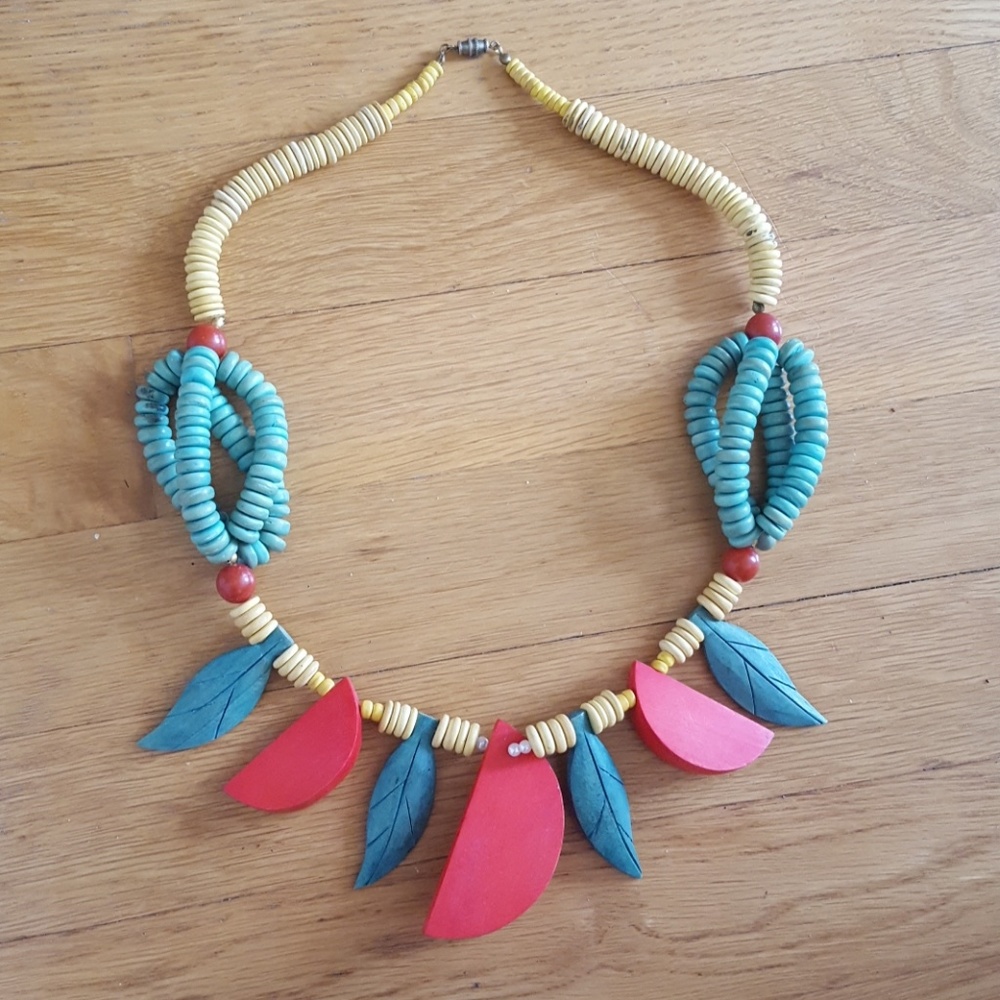 Vintage wooden necklace